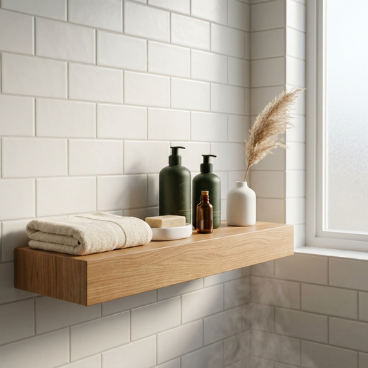 バスルームのヘアケアルーティン