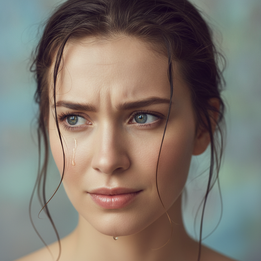 ヘアオイルをつけすぎて髪がベタついて困っている女性